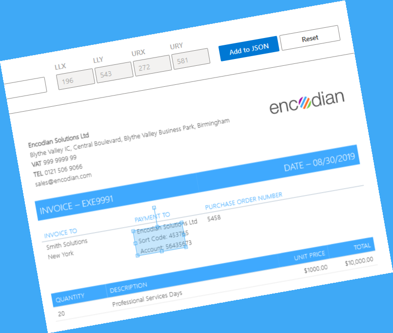 Zonally extract data from documents with Microsoft Flow