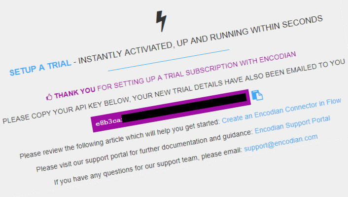 Encodian API Key