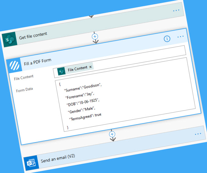 Fill a PDF Form with Power Automate and Encodian