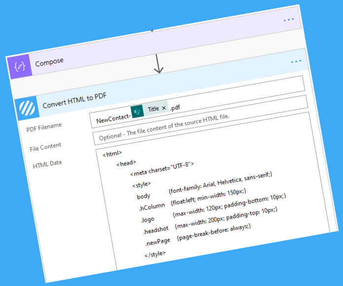 Converting HTML to PDF or Word with Power Automate