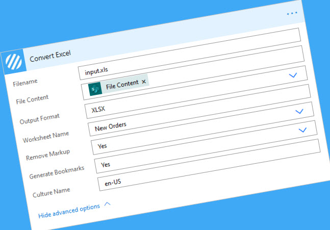 Convert Excel, Convert CSV Files in Power Automate