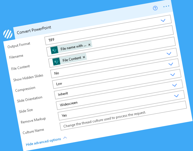 Convert Microsoft PowerPoint Files in Power Automate