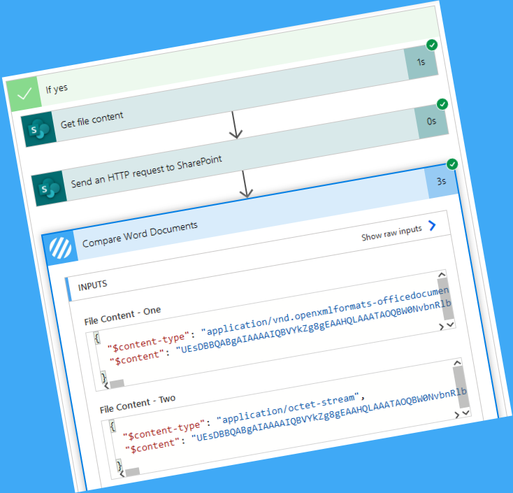 Compare Microsoft Word Documents with Power Automate