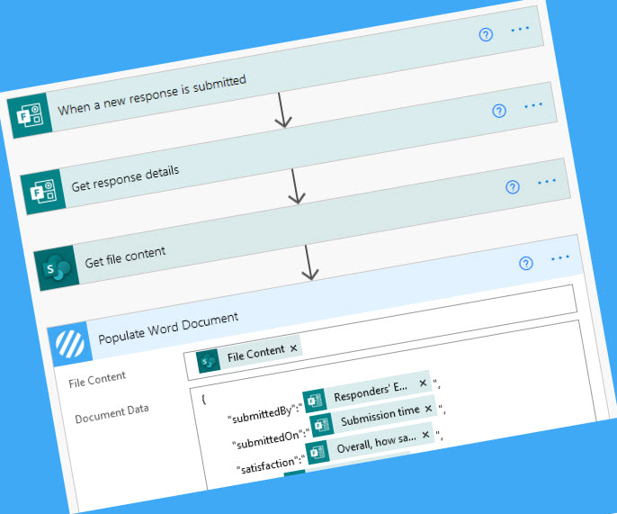 Mail Merge a Word Document with a Microsoft Forms Response