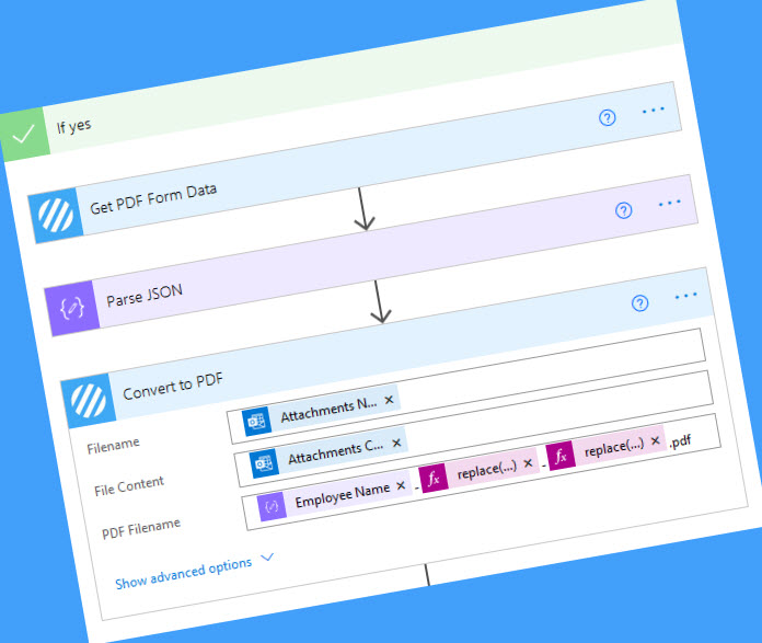 Flatten a PDF Form with Power Automate