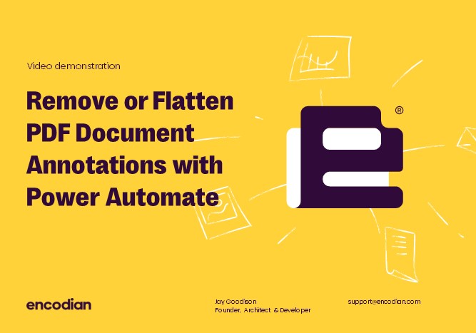 remove/flatten pdf annotations with power automate